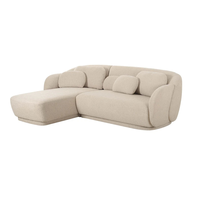 Fauteuil en velours couleur crème