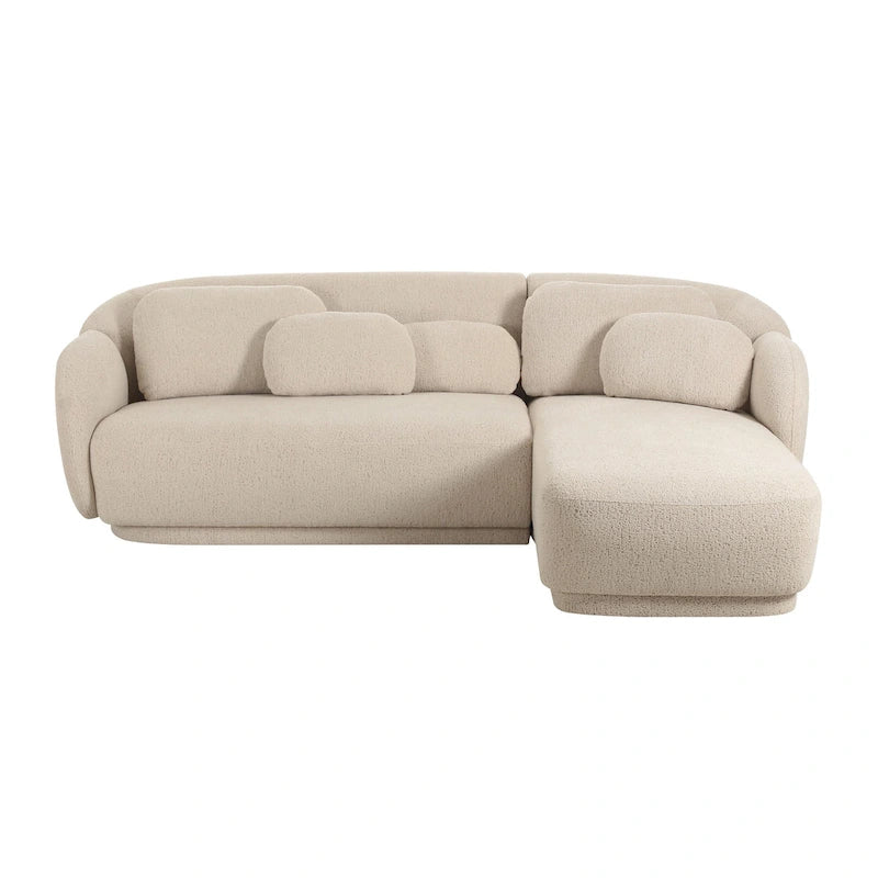 Fauteuil en velours couleur crème