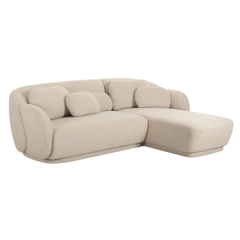 Fauteuil en velours couleur crème