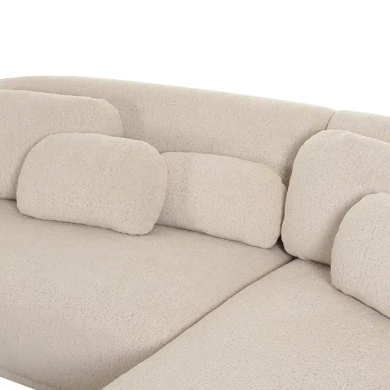 Fauteuil en velours couleur crème