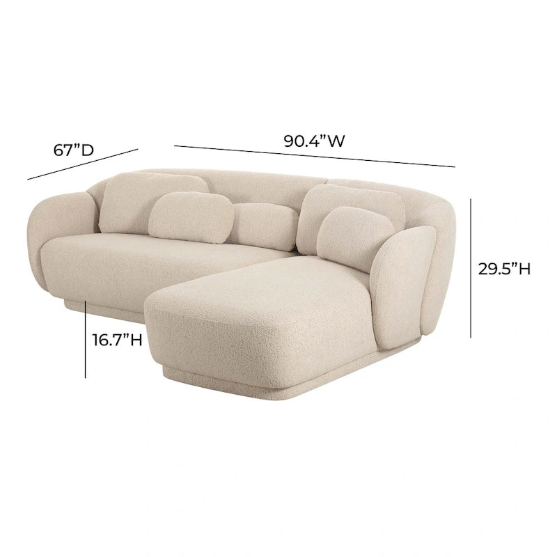 Fauteuil en velours couleur crème
