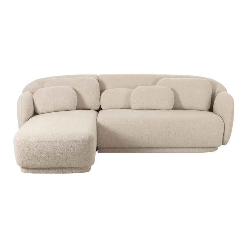 Fauteuil en velours couleur crème
