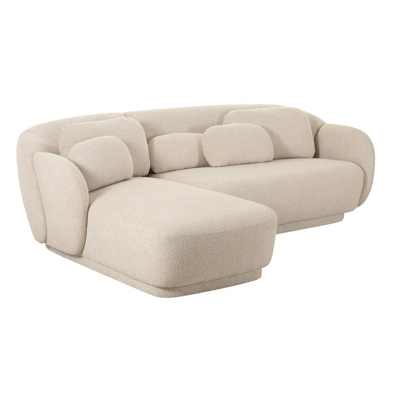 Fauteuil en velours couleur crème
