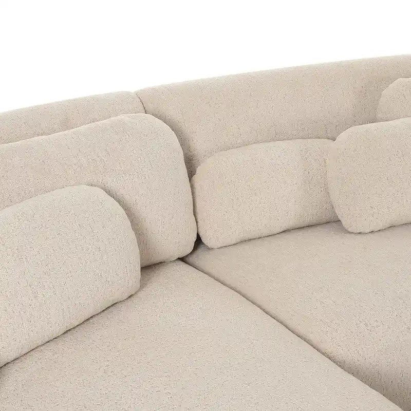 Fauteuil en velours couleur crème