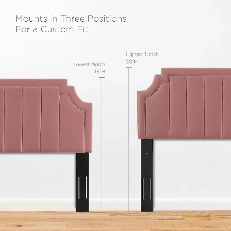 Lit plate-forme de luxe en velours