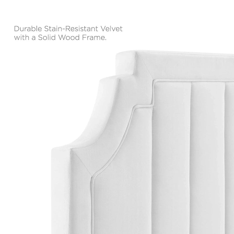 Lit plate-forme de luxe en velours