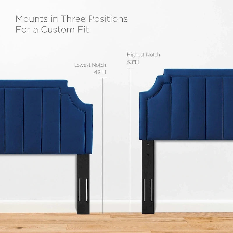 Lit plate-forme de luxe en velours