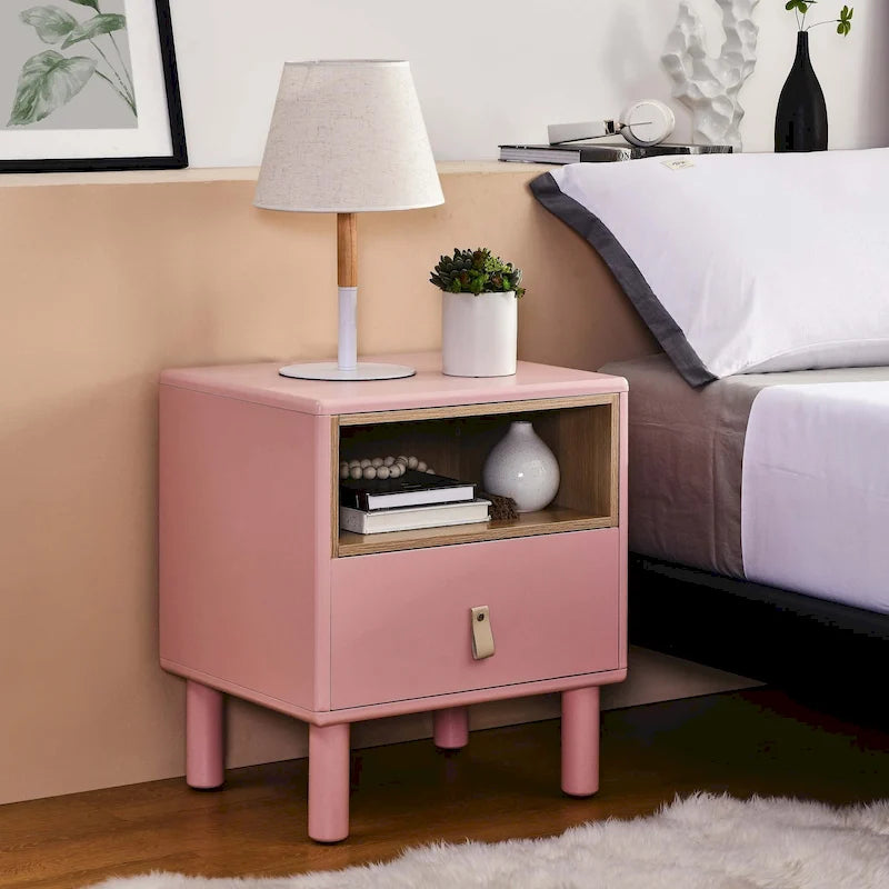 Table de chevet de style moderne avec tiroir