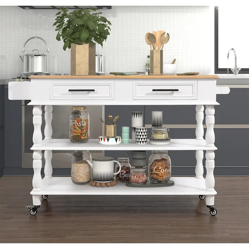 Îlot de cuisine roulant avec rangement