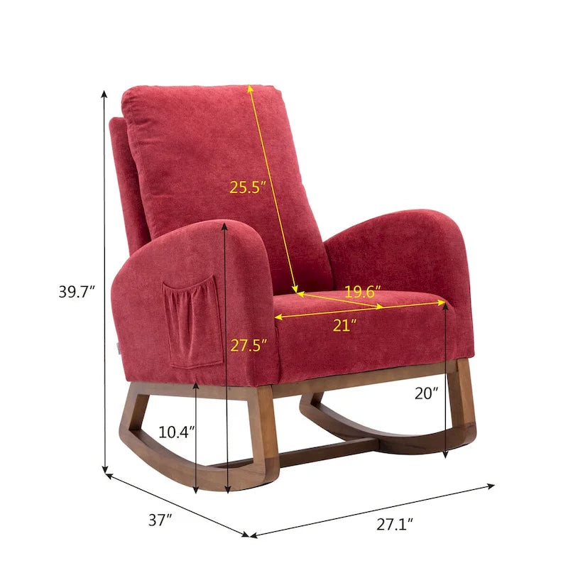 Fauteuil à bascule confortable pour salon