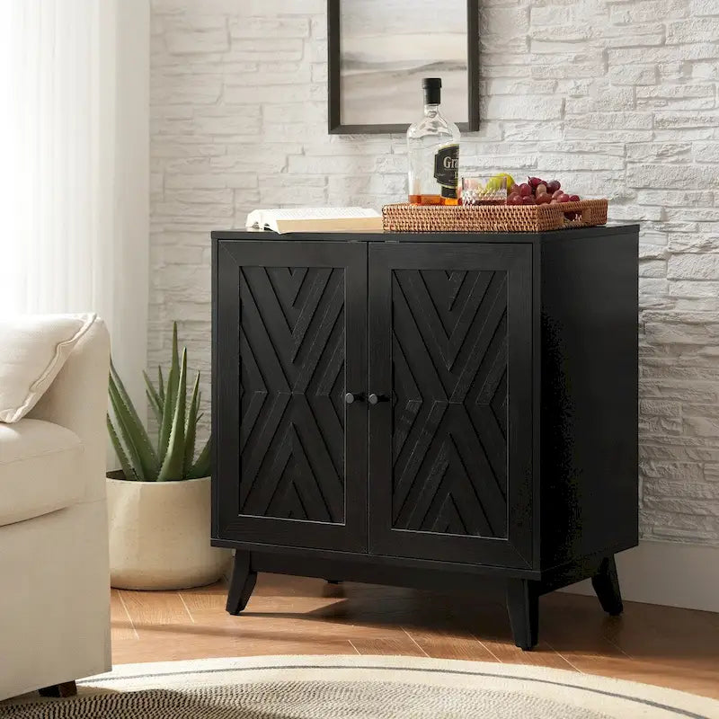 Meuble d'appoint deux portes style Mid-Century