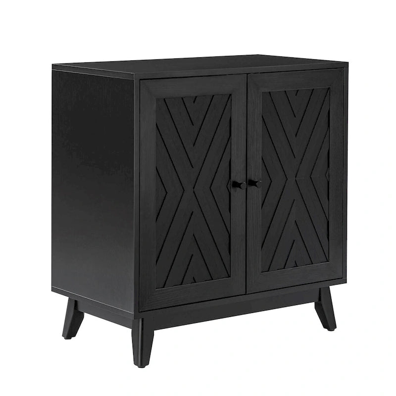 Meuble d'appoint deux portes style Mid-Century