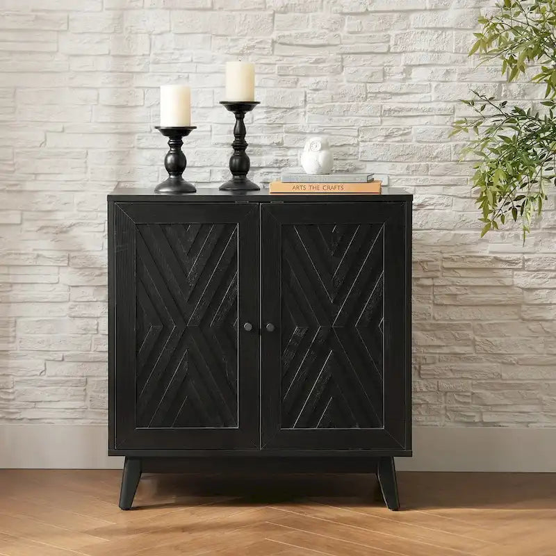 Meuble d'appoint deux portes style Mid-Century