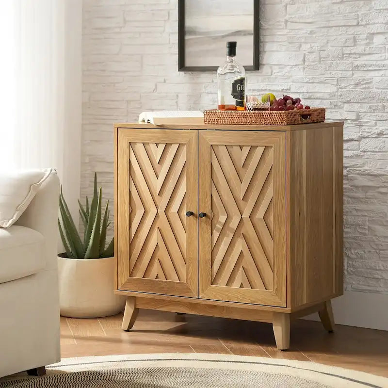 Meuble d'appoint deux portes style Mid-Century
