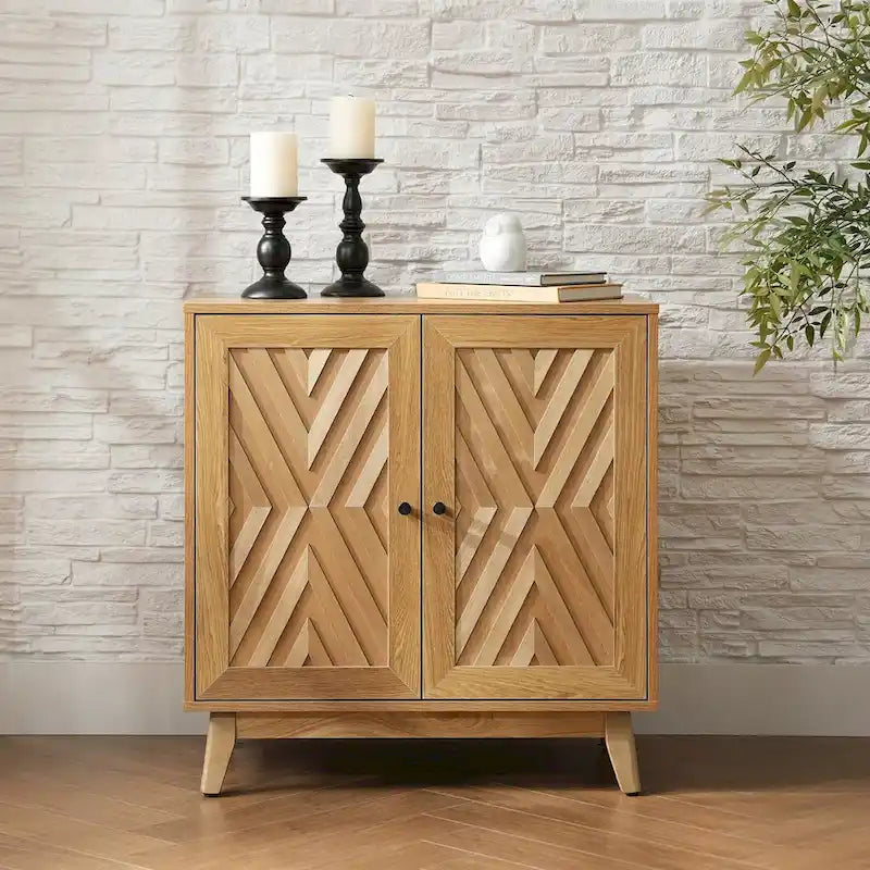 Meuble d'appoint deux portes style Mid-Century