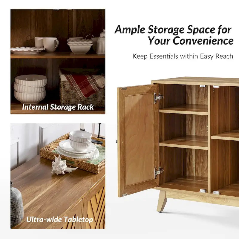 Meuble d'appoint deux portes style Mid-Century