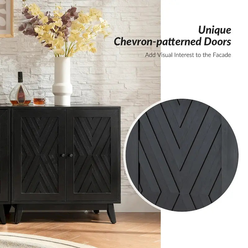 Meuble d'appoint deux portes style Mid-Century