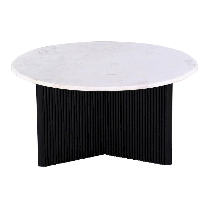 Table basse Mable avec piédestal et plateau