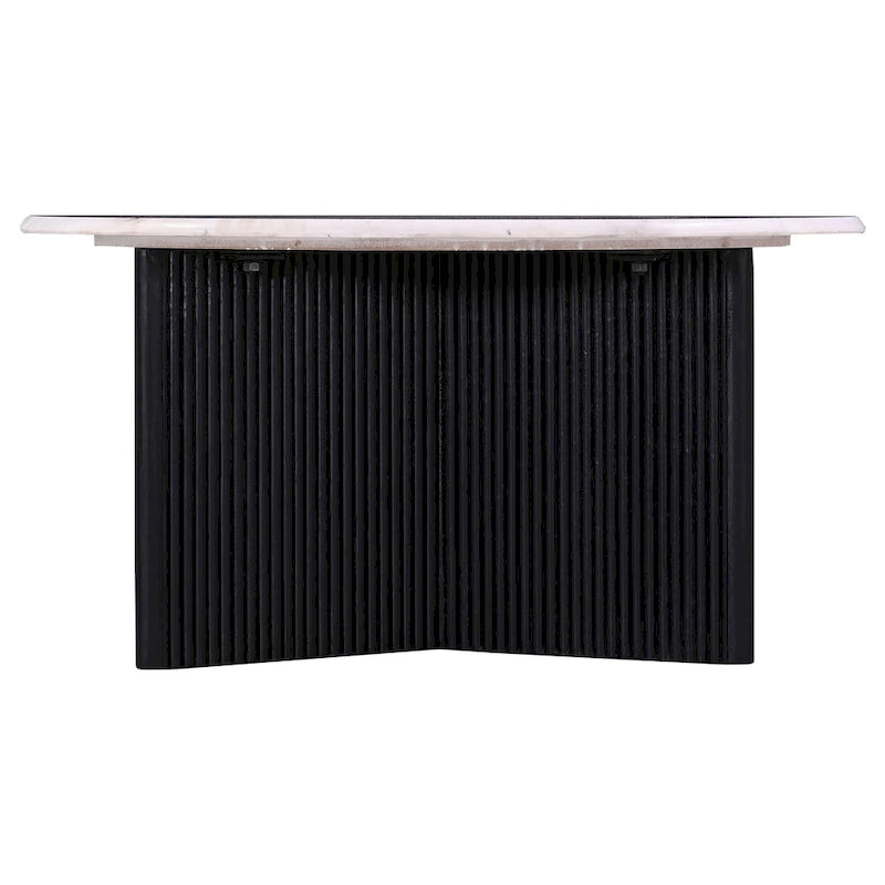 Table basse Mable avec piédestal et plateau