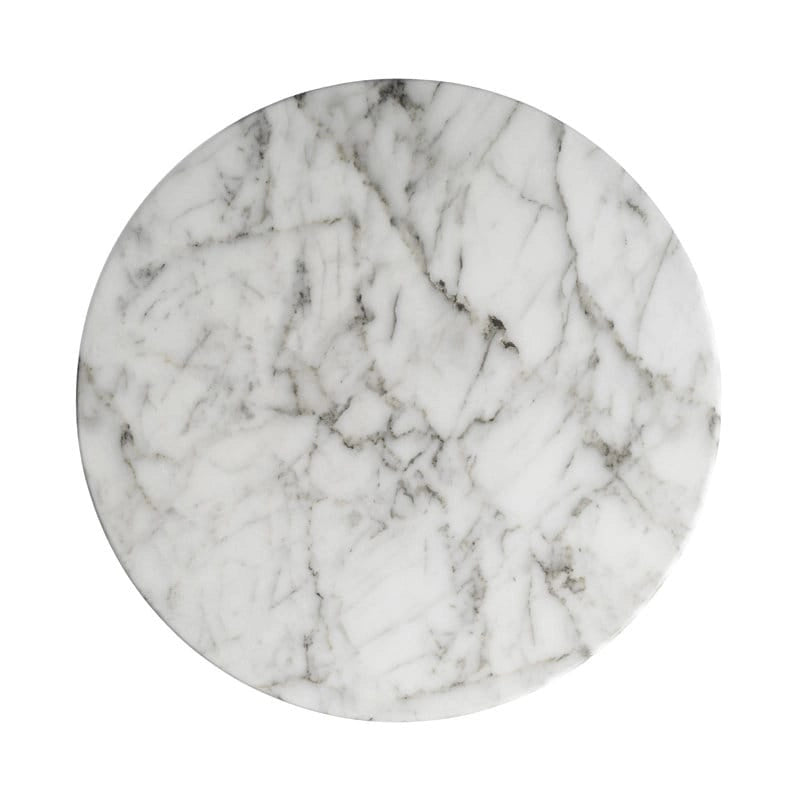 Table d'appoint en faux marbre élégante pour l'intérieur et l'extérieur