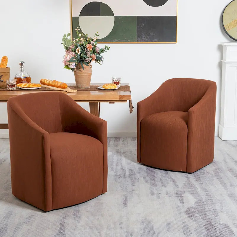 Fauteuil de salle à manger roulant en tissu haute performance