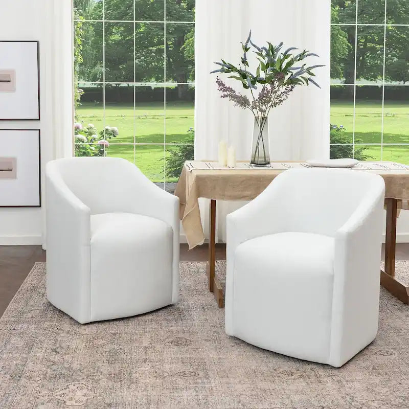 Fauteuil de salle à manger roulant en tissu haute performance
