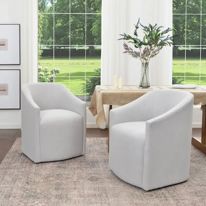 Fauteuil de salle à manger roulant en tissu haute performance