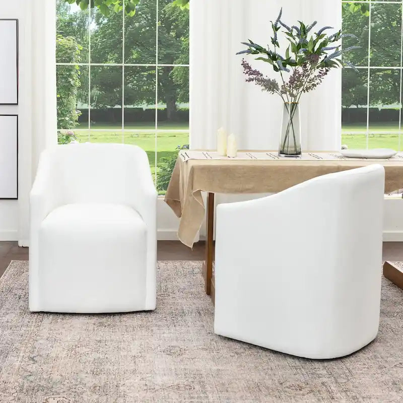 Fauteuil de salle à manger roulant en tissu haute performance