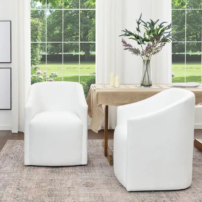 Fauteuil de salle à manger roulant en tissu haute performance
