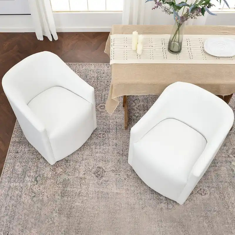 Fauteuil de salle à manger roulant en tissu haute performance