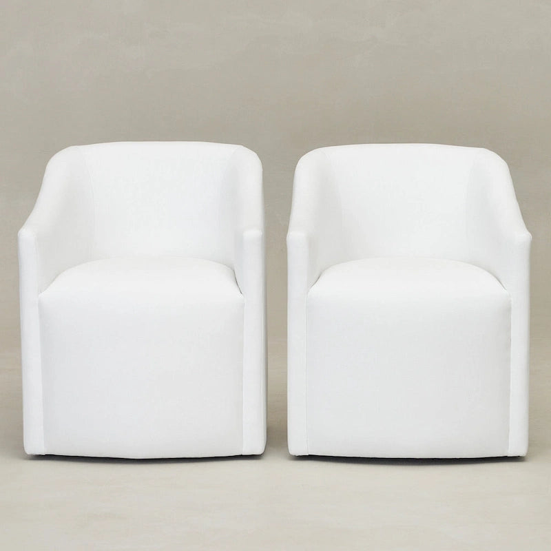 Fauteuil de salle à manger roulant en tissu haute performance