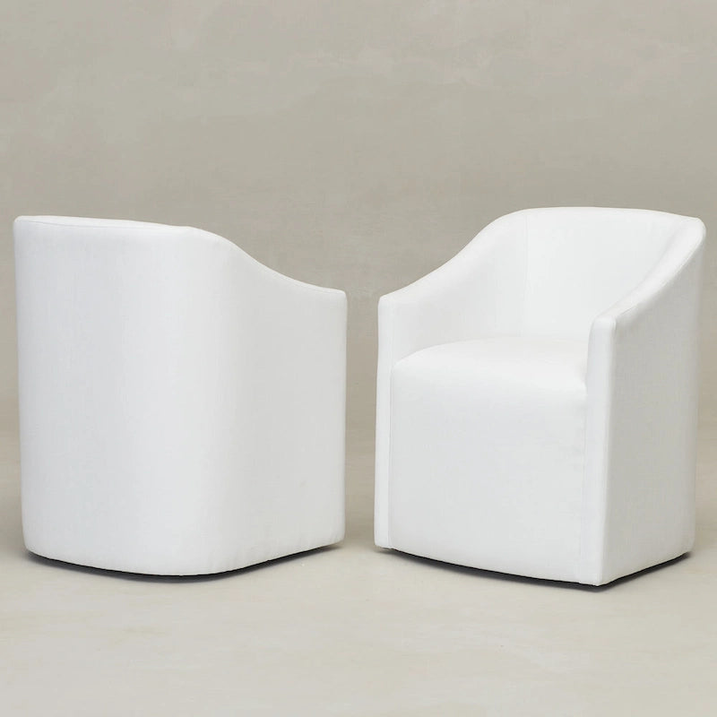 Fauteuil de salle à manger roulant en tissu haute performance