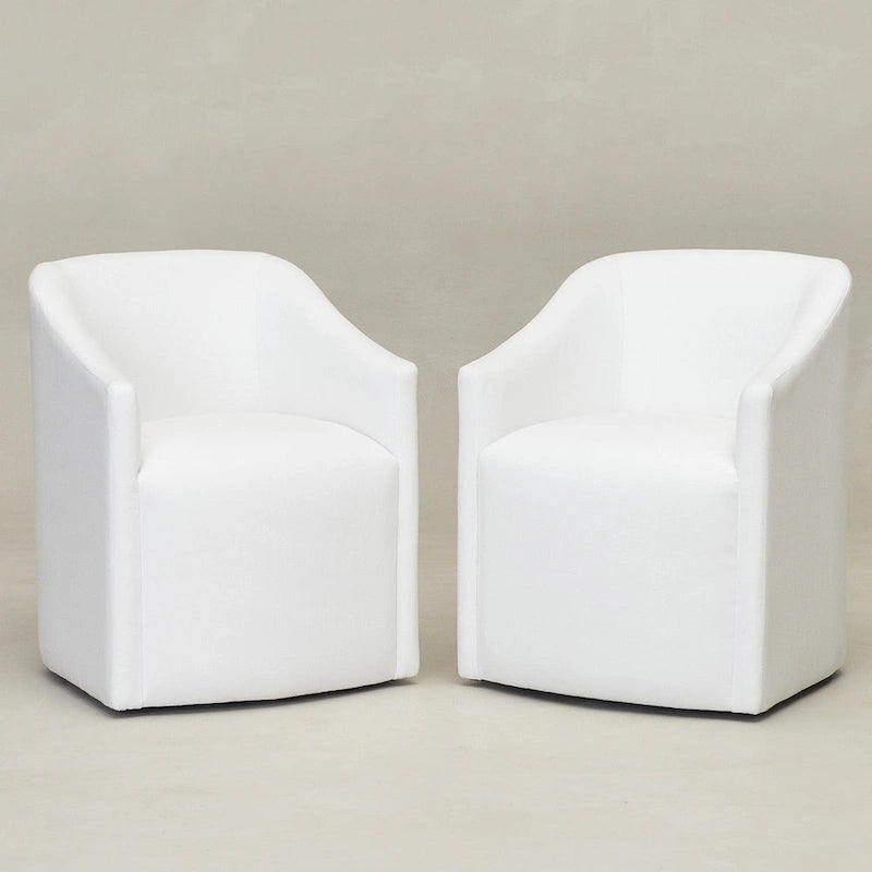 Fauteuil de salle à manger roulant en tissu haute performance
