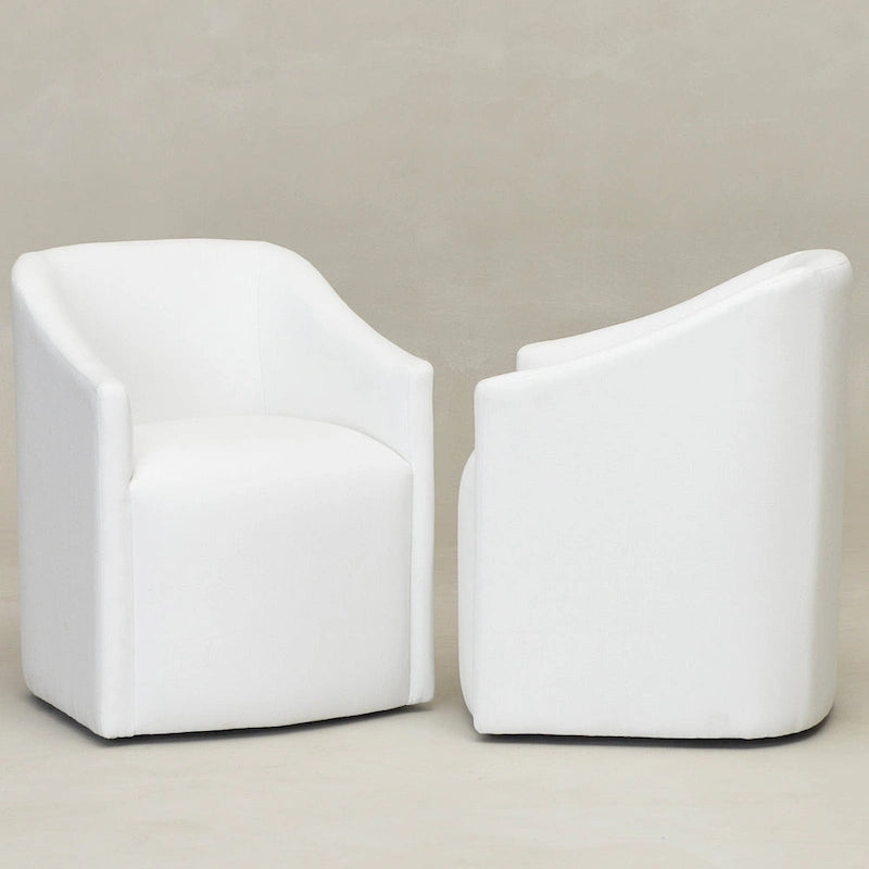Fauteuil de salle à manger roulant en tissu haute performance