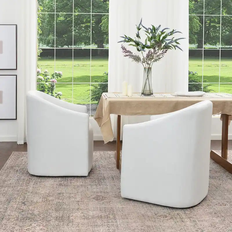 Fauteuil de salle à manger roulant en tissu haute performance
