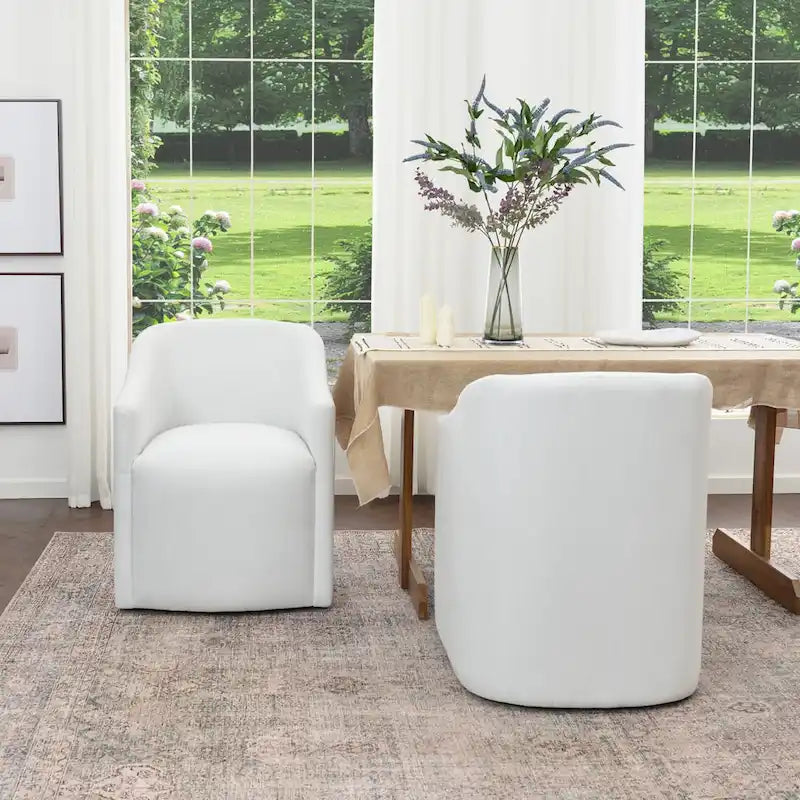 Fauteuil de salle à manger roulant en tissu haute performance