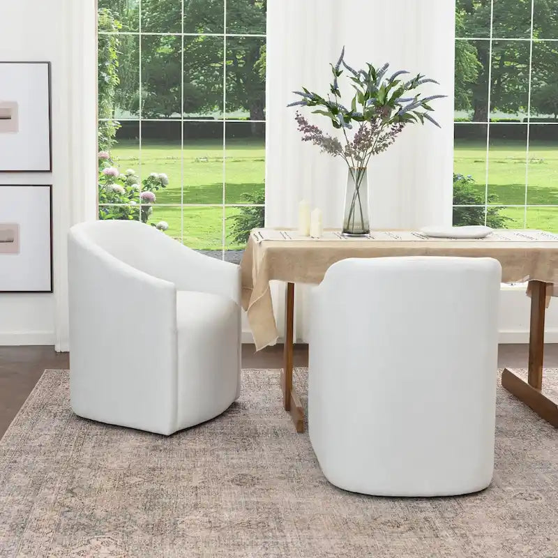 Fauteuil de salle à manger roulant en tissu haute performance