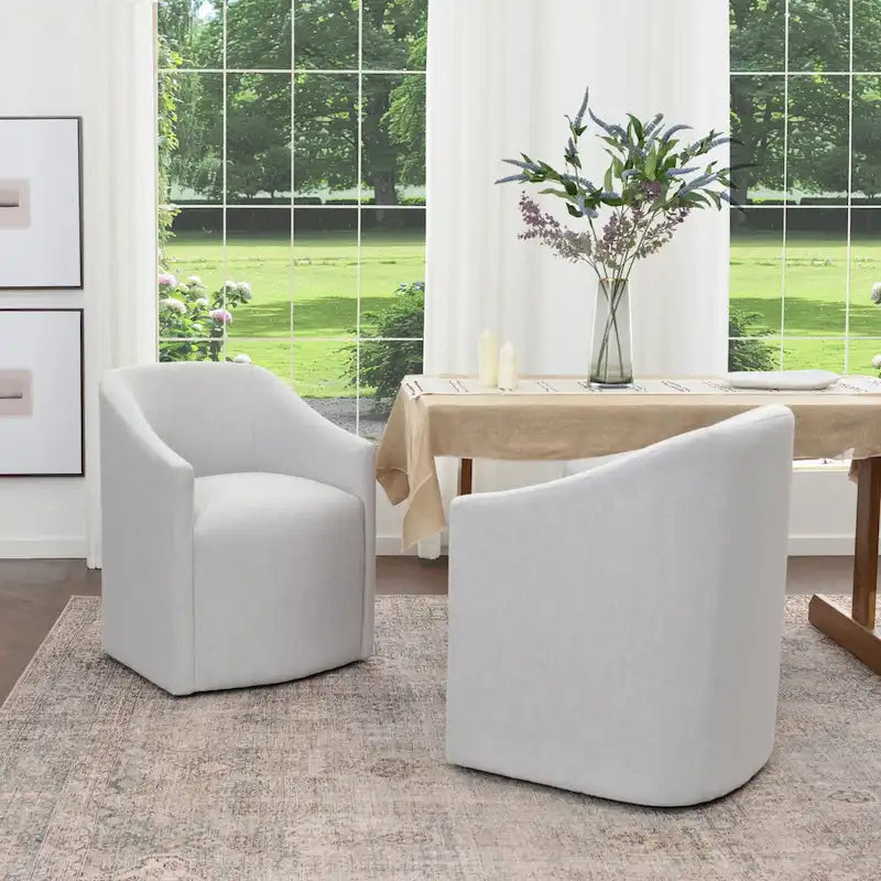 Fauteuil de salle à manger roulant en tissu haute performance