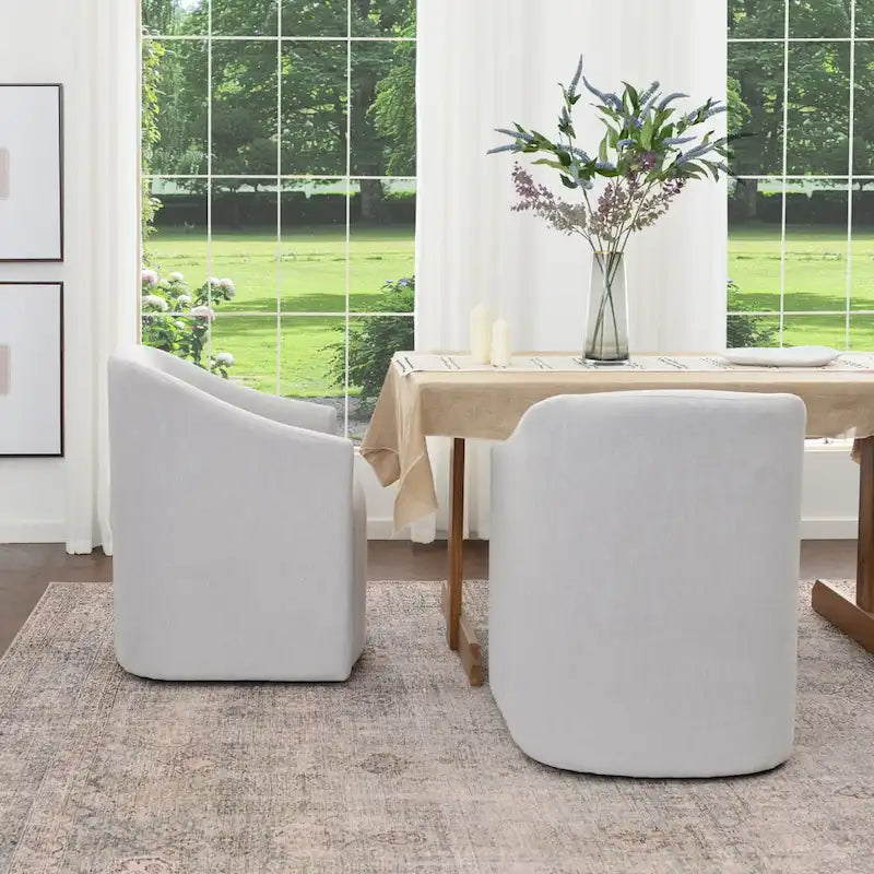 Fauteuil de salle à manger roulant en tissu haute performance
