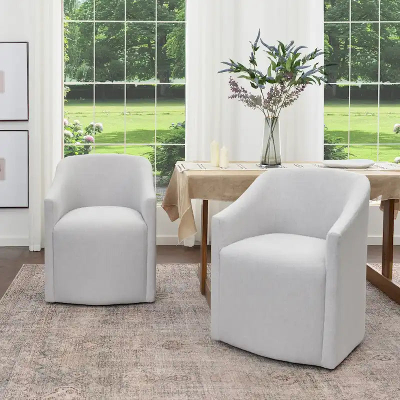 Fauteuil de salle à manger roulant en tissu haute performance