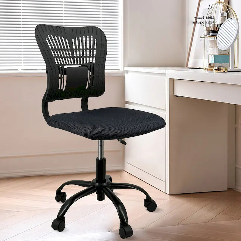 Chaise de bureau sans accoudoirs avec hauteur d'assise réglable